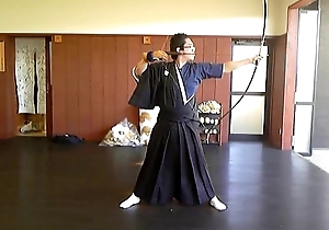 Solo play of KYUDO in Japan
