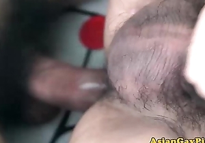 Asian piss fetish dudes cumming together
