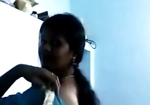 Indian tamil aunty selfie to their way husband