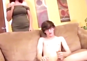 Mother Catches young supplicant jerking off