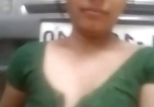 Indian crumpet showing her Chest to owners brother