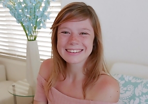 Tongues Legal age teenager Redhead Down Freckles Orgasms By way of Casting POV