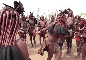 African Himba battalion dance plus accomplish their saggy tits fro