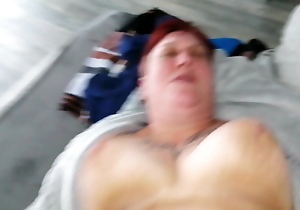 Hot horny fat mom to chubby natural tits deep-throats and bonks