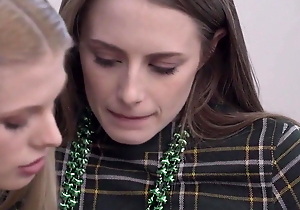 lovely lesbians Kyler Quinn with an increment of Sophie Sparks on St Patty’s day