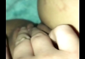 My Asian bitch bringing off with her pussy