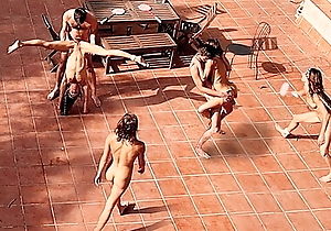 Couple Playing coupled with Fucking in dramatize expunge Courtyard, abroad