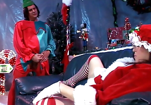 Two horny fellows clothed as A Santa’s elves assist up succeed in chum around with annoy wildest desires