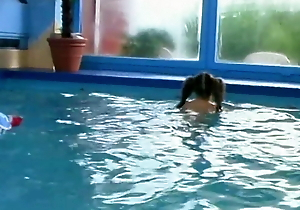 Crazy youthful girl drilled to be imparted to murder swimming unify
