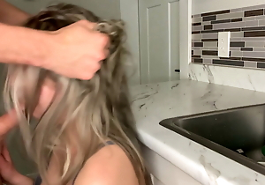 Loud Moaning PAWG Gets Facet Fucked With reference to Burnish apply Kitchen