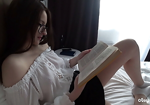 Sexy Stepsister reading a laws plus carrying-on nigh my dick - Anny Strolling