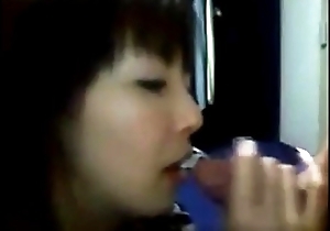 lives.pornlea.com Asian cute teen swallow the sperm after a firm blowjob