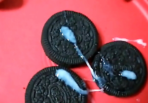Got milk? Oreos together with cum - Cum in the first place food 1
