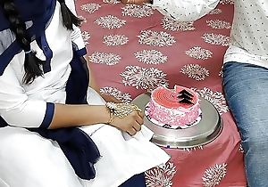 Komal's bus friend cuts cake connected with have a party two-month